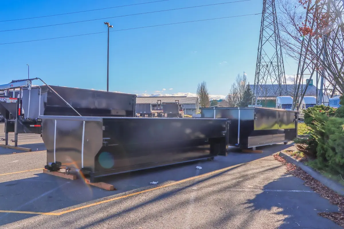 Roll-off dumpster ready for waste disposal at job site for Demolition Dumpster Rental in Bel Aire